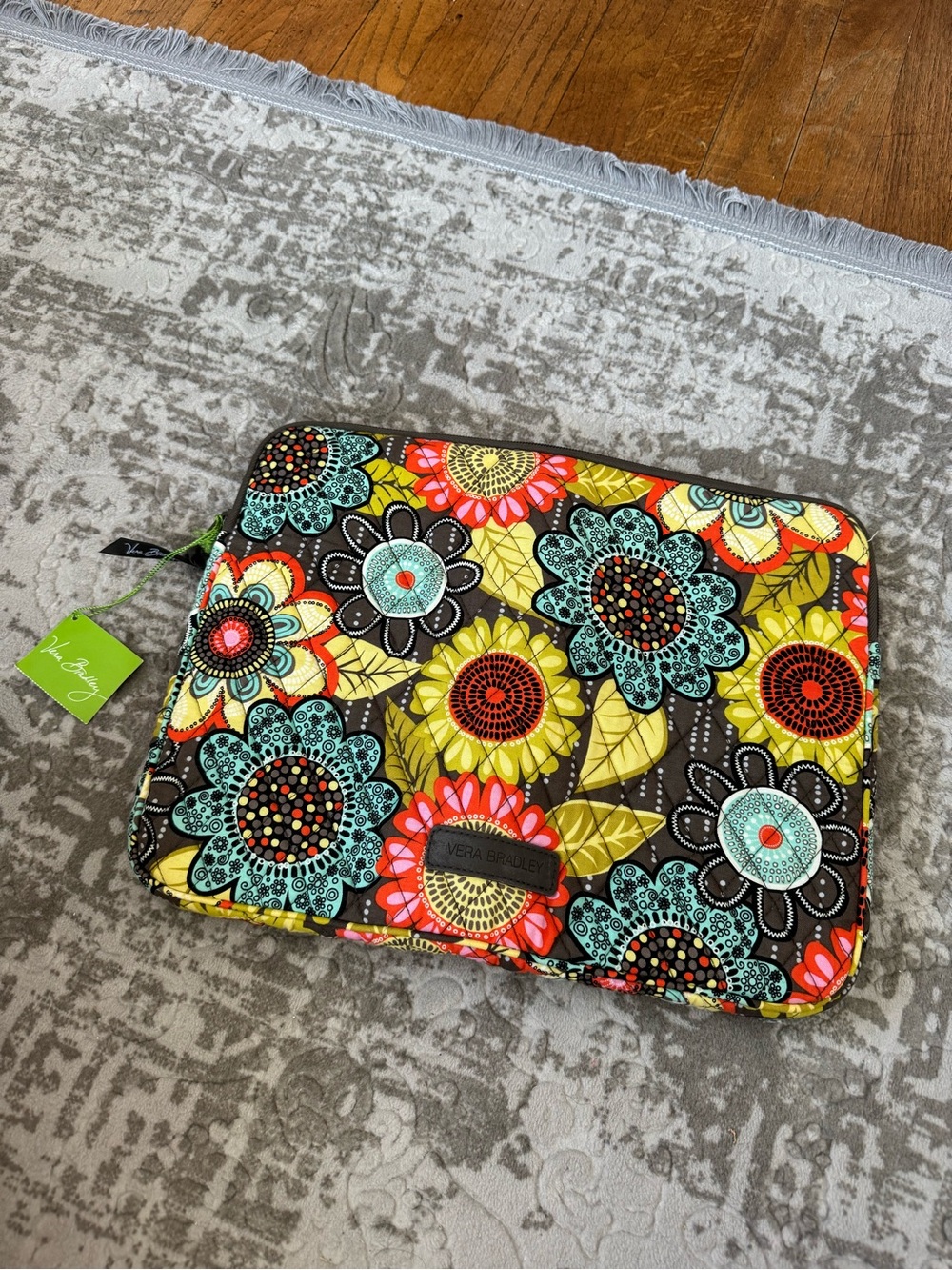Vera Bradley Flower Shower Quilted Laptop Sleeve